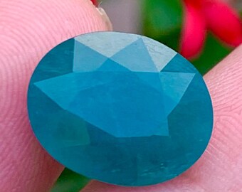Grandidierite Cabochon: 9.30 CT Bluish Green Gemstone from Madagascar