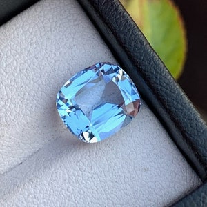 Santa Maria Blue Aquamarine Gemstone: Faceted Cushion Cut, 4.30 Carats