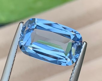 Santa Maria Aquamarine Gemstone: 4.30 CT Brazilian Cushion Cut Stone