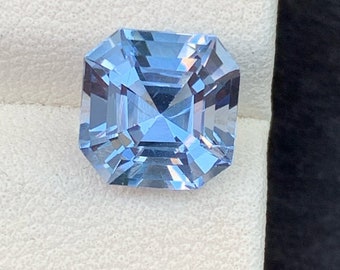 Aquamarine Loose Gemstone, Perfect Asscher Cut, Beautiful Santa Maria Blue Color, March Birthstone , Aquamarine Gemstone ~ 2.95 Carats