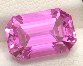 ピンククンツァイト 5.50ct エメラルドカット 宝石 アフガニスタン産