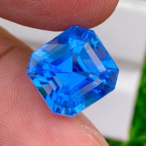 Deep Blue Santa Maria Aquamarine Gemstone From Brazil, Faceted Loose Aquamarine For Jewelry Making, Natural Aquamarine Cut Stone,11.55 Carat