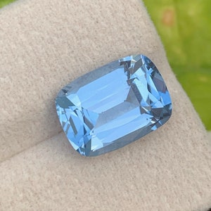 Brazilian Aquamarine Loose Gemstone For Anniversary Ring, Faceted Aquamarine Gemstone, Santa Maria Blue, Aquamarine Cut Stone, 5.20 CT