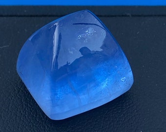 Aquamarine Cabochon, Beautiful Santa Maria Color Aquamarine Sugarloaf Cabochon For Necklace , Top Quality Fine Aquamarine Gem - 20.65 Carat