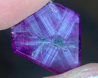 Extremely Rare Kashmir Sapphire Trapiche, Natural Star Sapphire Purplish Pink Gemstone, 4.15 carats