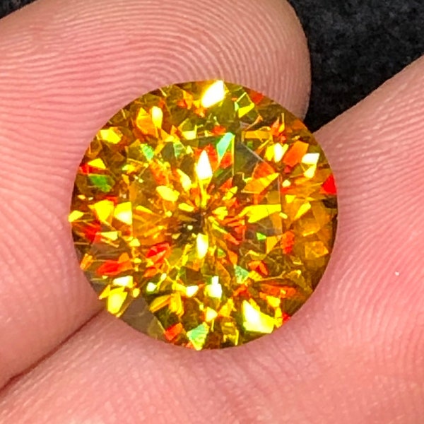 Full Fire Sphene Loose Gemstone, Natural Sphene Gemstone For Engagement Ring, August Birthstone, Natural Titanite Stone, 4.5 CT