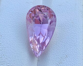 Pink Kunzite Gemstone: 13.10 CT Pear Shape, Afghanistan