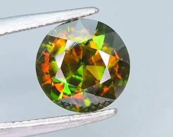 5 Karat AAA Farbe Voll Feuer Nugget Grün 16-0952 TCX Farbe Funkelt Natürlicher Chrom Sphene Lose Edelstein ~ 10 * 10 * 7 mm