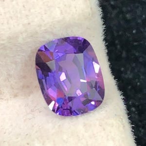0.90 Carat Purple Sapphire Gemstone: Cushion Cut Ceylon Sapphire