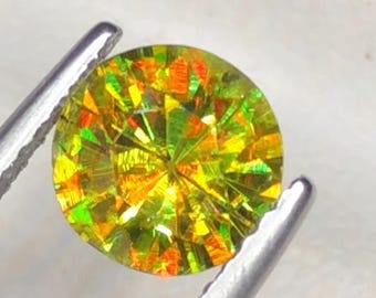 3.48 カラット ルース スフェーン 宝石 - オーバル/ラウンド イエロー