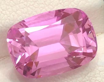 Rosa Kunzit 7.40ct Kissenschliff Edelstein aus Afghanistan - Funkelndes Blush Rosa Sammlerstück