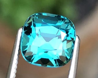 Natural Neon Blue Tourmaline Cushion Cut – 2.25 Carat from Afghanistan