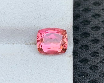 Natural Pink Tourmaline Gemstone: Cushion Cut, 2.20 Carat