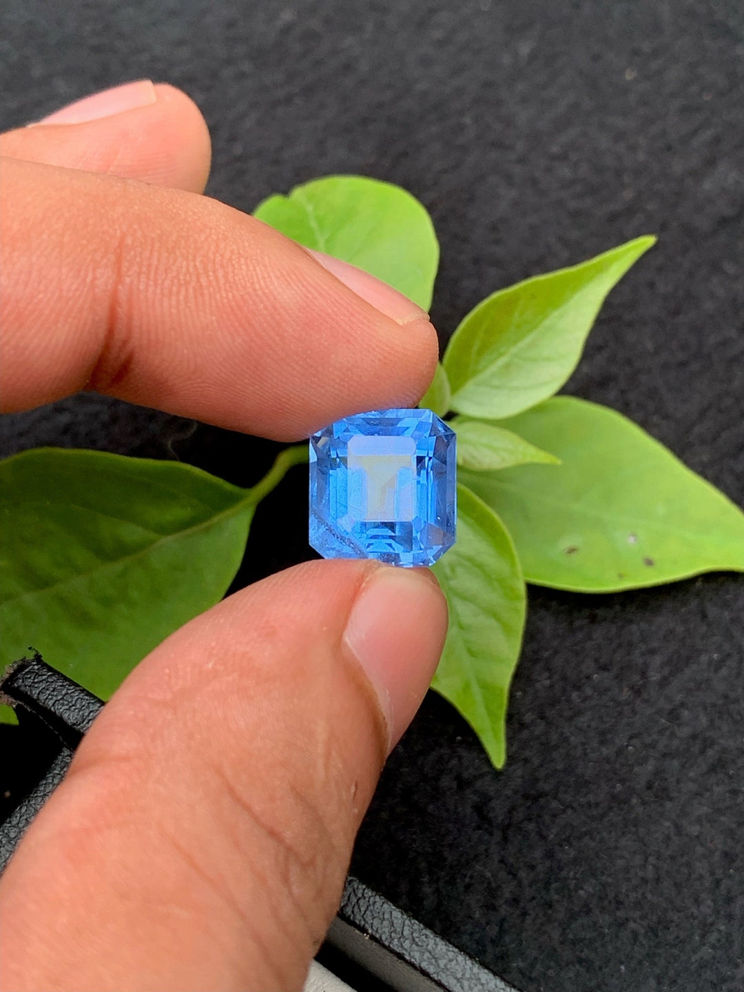 Aquamarine Loose Gemstone Fine Emerald Cut Beautiful Deep Etsy