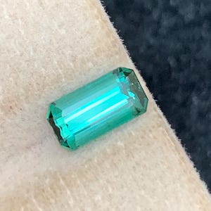 Neon Blue Lagoon Tourmaline Stone: Faceted Cushion Cut, 1.35 CT
