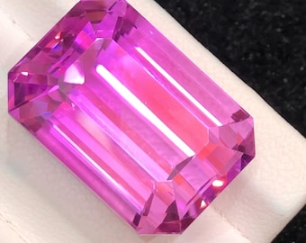 Natural Loose Pink Kunzite 34 Carat – Emerald Cut Collector Gemstone