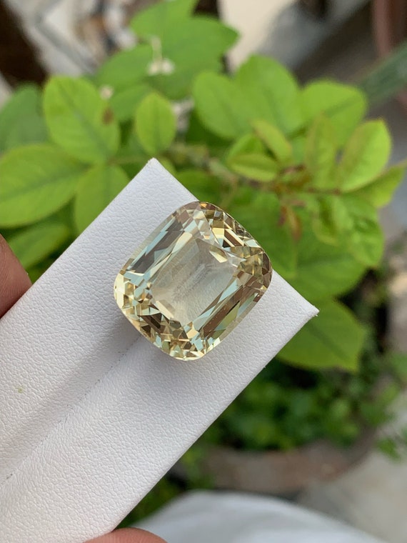 Yellow Canary Kunzite Gemstone for Sale Cushion Shape Triphane Kunzite Gemstone 42.10 CT Etsy UK