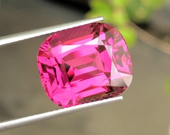 Grenat Mahenge : taille coussin rouge rosé, 10 carats, pierre de naissance de janvier