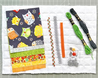 Slow Stitch Kit - Owls