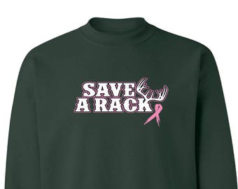 Breast Cancer Awareness Save a Rack Unisex Sweatshirt for Women and Men Sweater