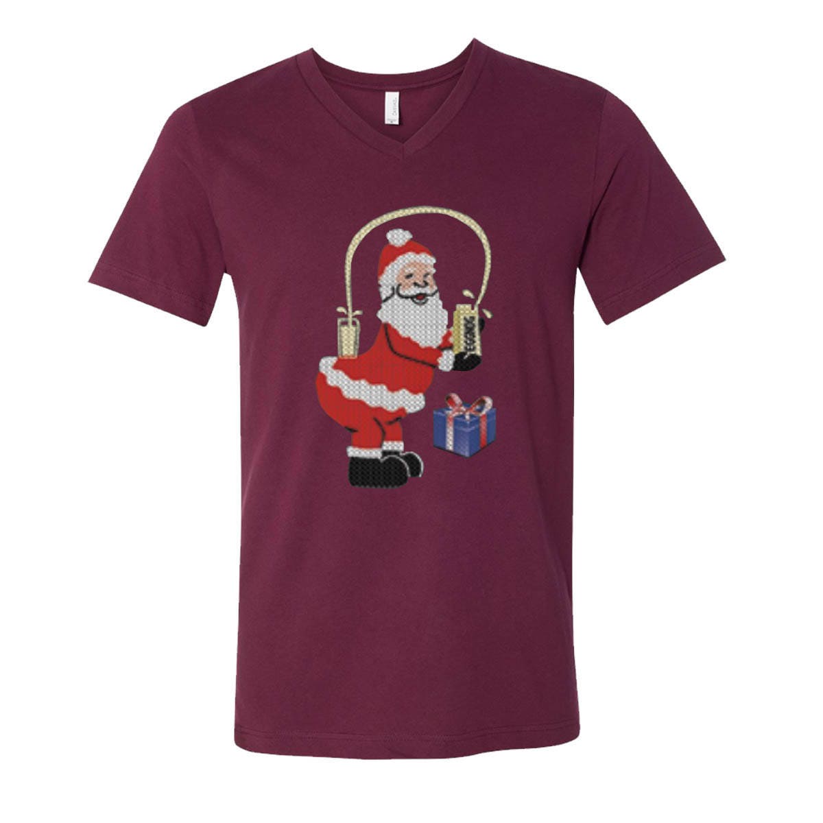 Vneck for Men Christmas Ugly Shirts Kim Kardashian Santa Etsy UK