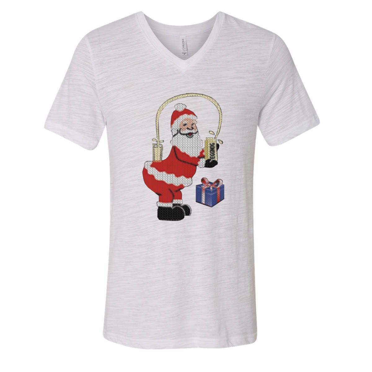 Vneck for Men Christmas Ugly Shirts Kim Kardashian Santa Etsy UK