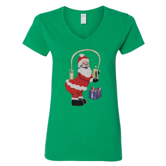 V-neck for Women Ugly Christmas Shirts 