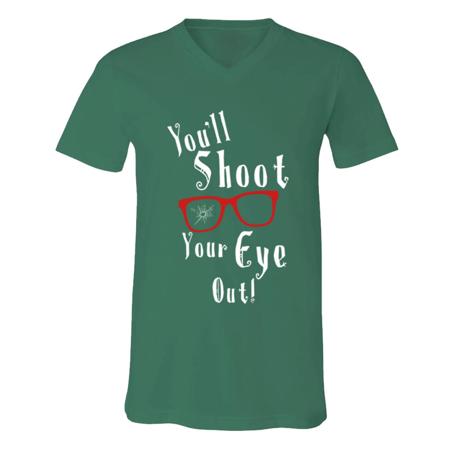 Vneck for Menugly Christmas Shirts You'll Shoot Your Eye Etsy