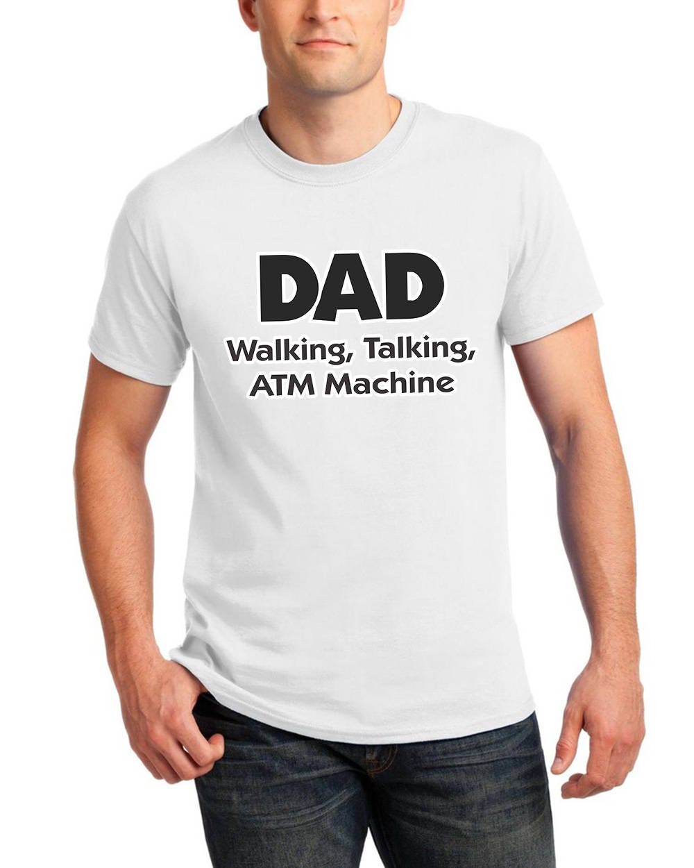 Worlds Greatest ATM Dad Fathers Day Gift V-Neck T Shirt