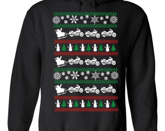 Merry Christmas Driver Bike Santa Claus Christmas Pullover hoodie Sweatshirt For Women, Men, Santa Claus Riding Motorcycle,  Cool Biker Gift