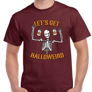 Halloween Costume Let's Get Halloweird T-Shirts for Men image 7