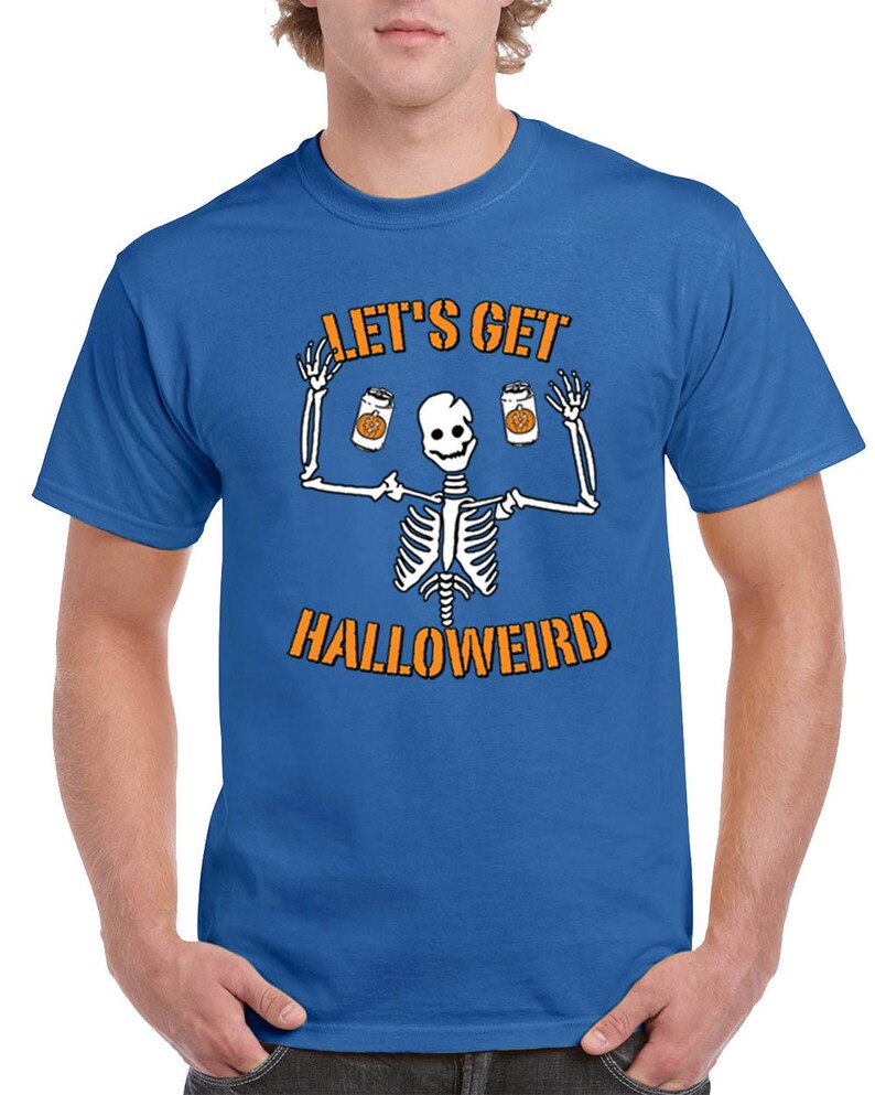 Halloween Costume Let's Get Halloweird T-Shirts for Men image 3