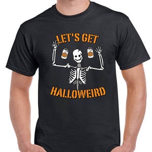 Halloween Costume Let's Get Halloweird T-Shirts for Men image 2
