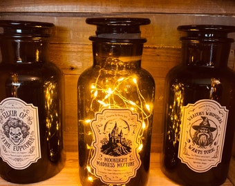 Flacon de Potion d’Apothicaire Lumineux - Décoration Cabinet de Curiosité