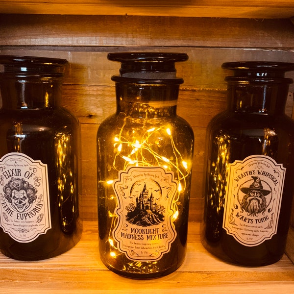 Flacon de Potion d’Apothicaire Lumineux - Décoration Cabinet de Curiosité