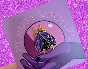 Witchy Pin's Insecte Magique - Broche épingle fantaisie en émail - Cosmic Vibes