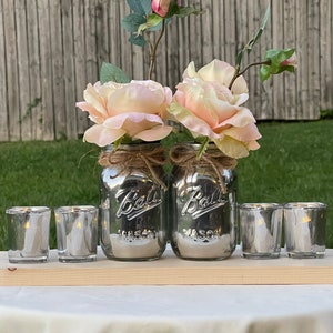 Rustic Yet Elegant, Lovely Wedding Centerpiece, Mason Jar Magic image 1