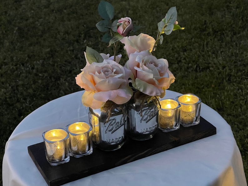 Rustic Yet Elegant, Lovely Wedding Centerpiece, Mason Jar Magic image 5