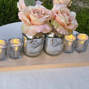 Rustic Yet Elegant, Lovely Wedding Centerpiece, Mason Jar Magic image 3