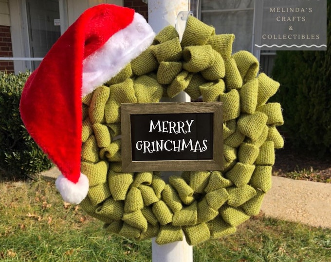 Featured listing image: Grinch Inspired Wreath