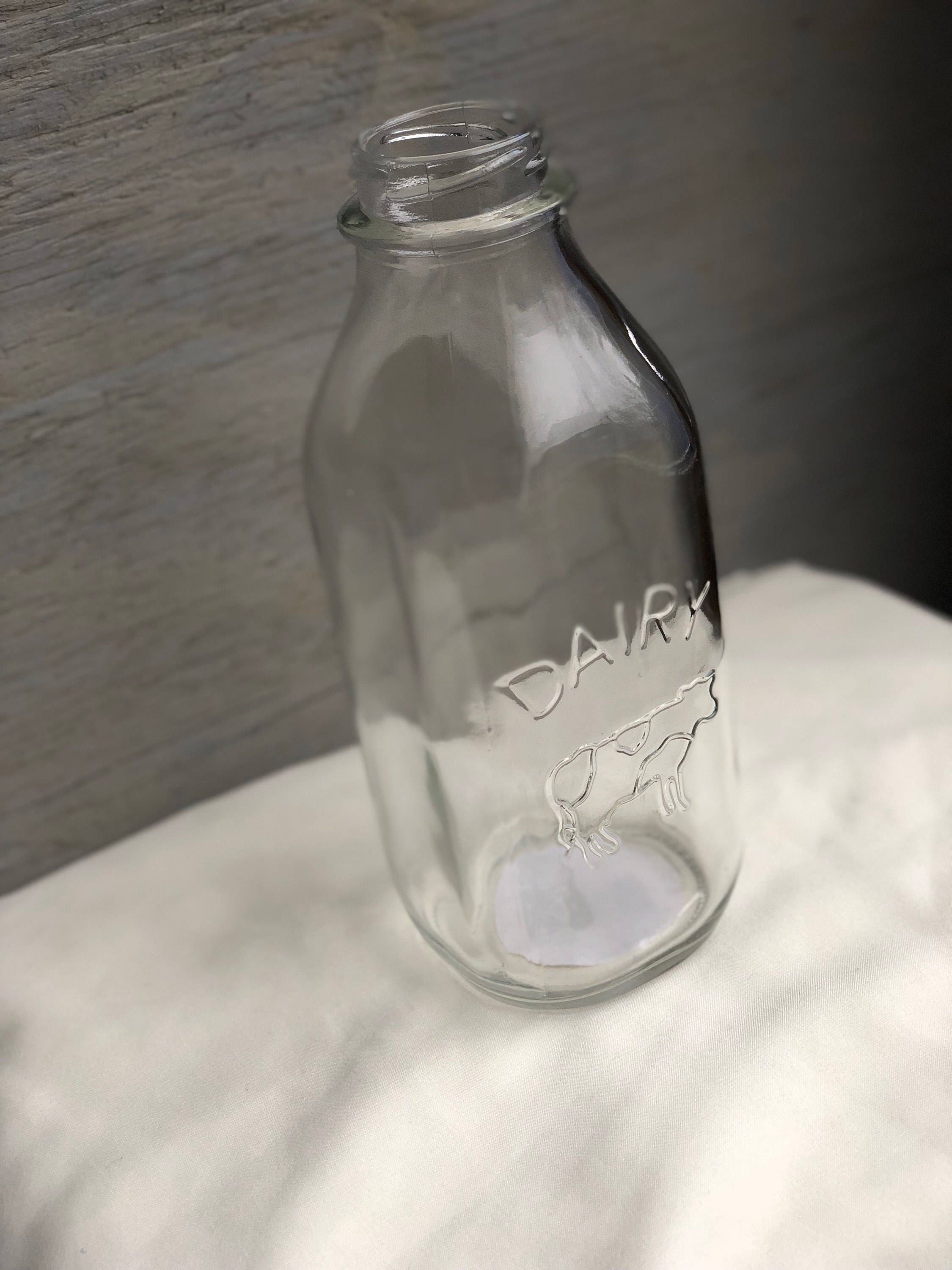 Customizable Milk Jar, Adorned Quart Jars, Choose Your Design
