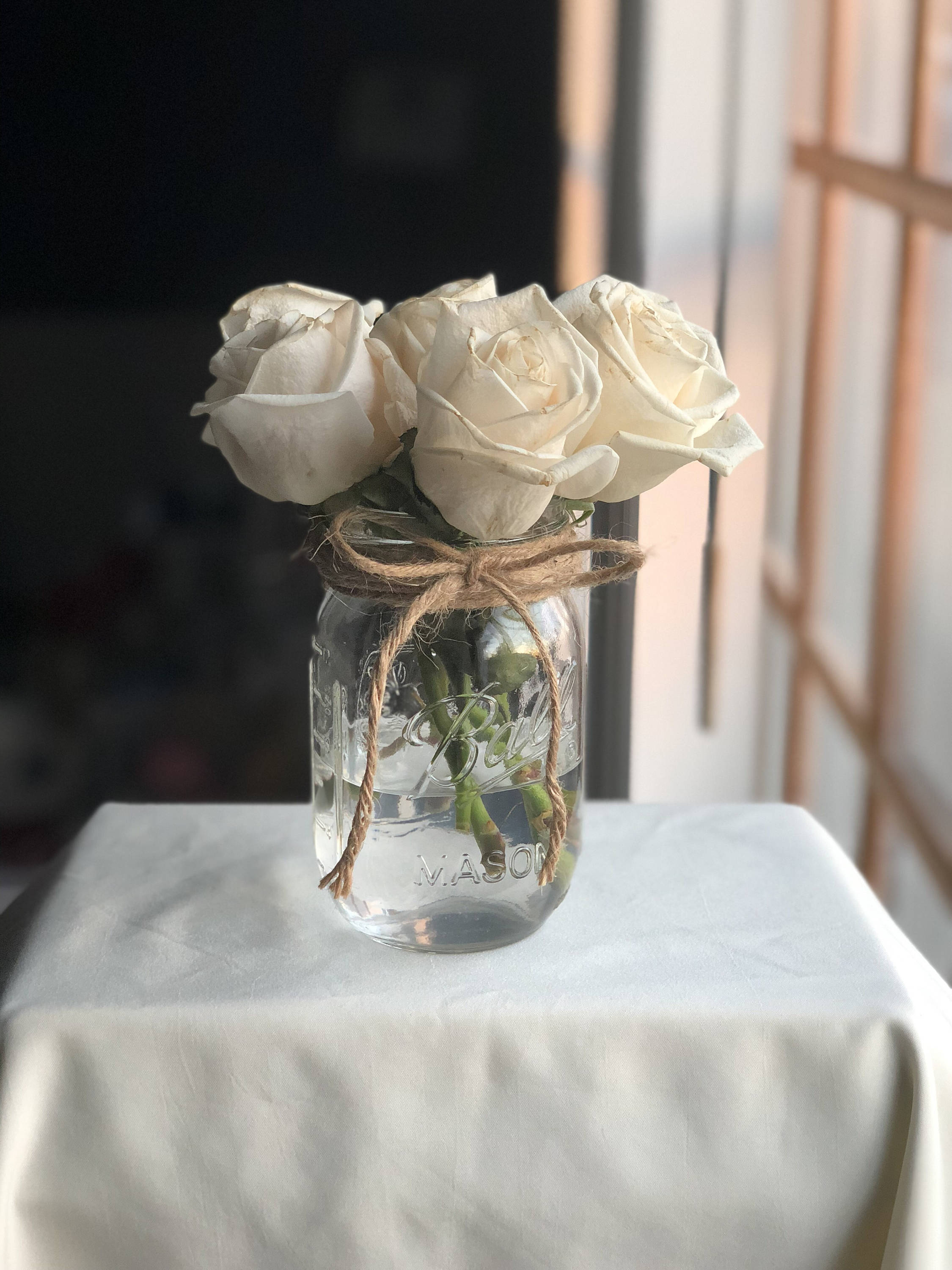 Large Mason Jars with Twine  CJ's Event Planning and Services, LLC