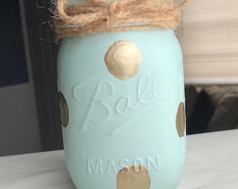 Robin's Egg Mason Jar