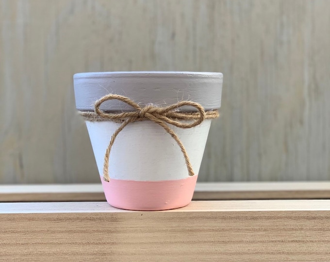 Featured listing image: Striped Terra Cotta Pot