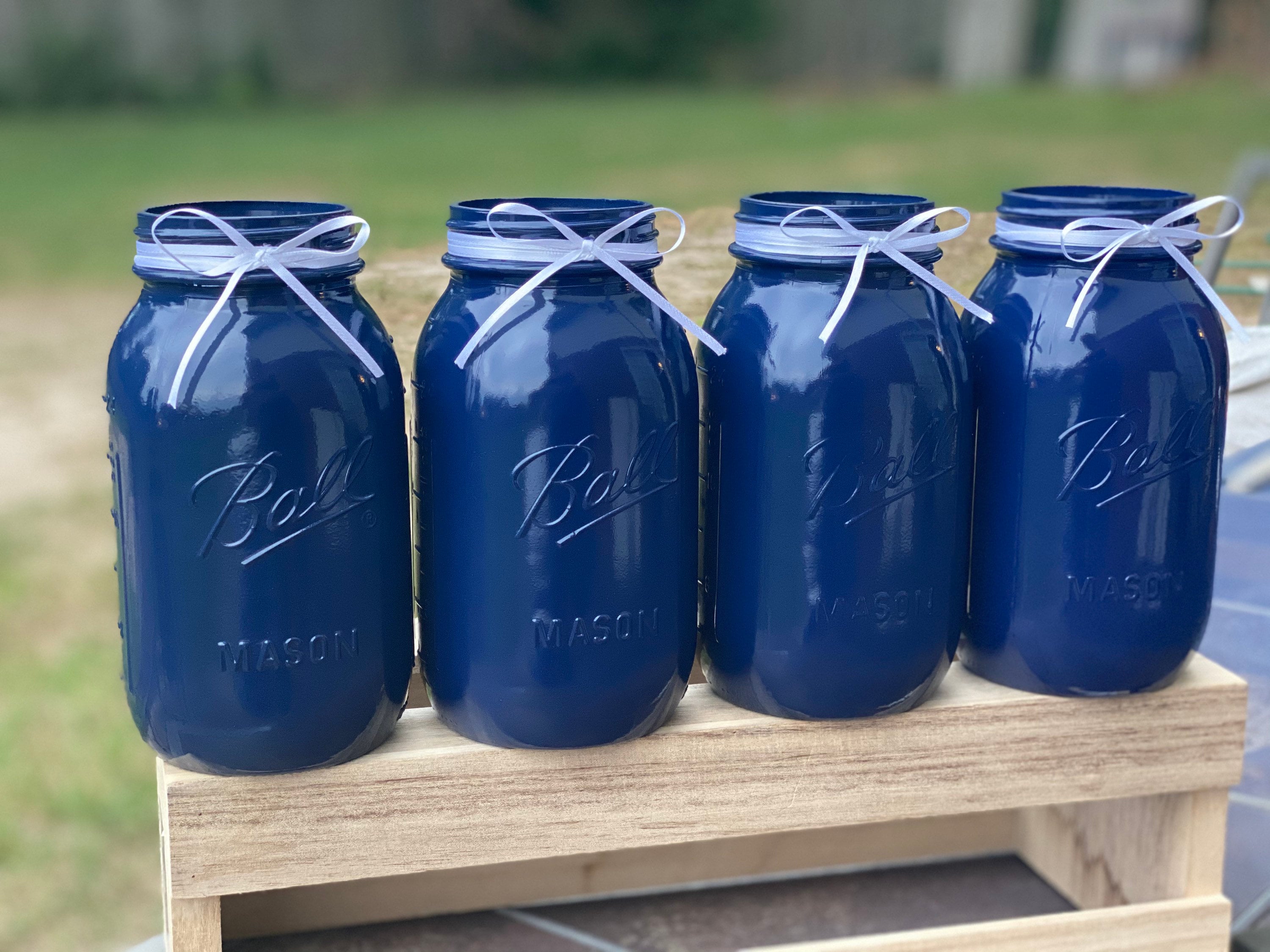 Navy Blue Mason Jar (s)