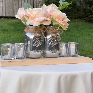 Rustic Yet Elegant, Lovely Wedding Centerpiece, Mason Jar Magic image 2