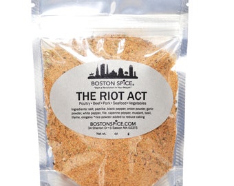 The Riot Act Seasoning Blend Dry Rub Poultry Beef Steak Seafood Vegetables Smoked BBQ Grilling Barbecue Cookout 1/2c wt. 2.7oz/77g Pouch