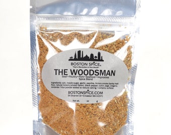 The Woodsman Blend Meat Steak Beef Pork Poultry Chicken Turkey Seafood Vegetables Dry Rub Smoker Grilling Baked BBQ Barbecue 1/2c 3.1oz/88g
