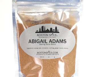 Abigail Adams Baking Spice Mixed Blend Cakes Apple Pumpkin Pie Cookies Donuts Desserts Coffee Hot Chocolate Indian Pudding Add To Shakes