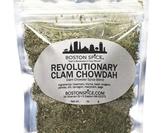 Boston Spice Revolutionary Clam Chowdah The BEST Gourmet Seasoning Blend To Make Your Own New England Style Clam Chowder in about 30 minutes